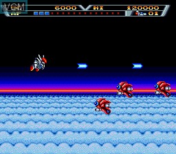 In-game screen of the game Arrow Flash on Sega Megadrive