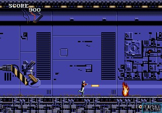 In-game screen of the game Atomic Runner on Sega Megadrive