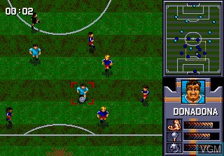 In-game screen of the game Pro Moves Soccer on Sega Megadrive