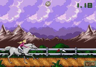In-game screen of the game Barbie Vacation Adventure on Sega Megadrive