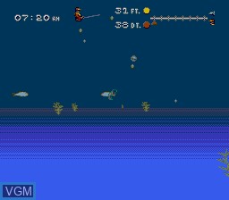 In-game screen of the game Bass Masters Classic - Pro Edition on Sega Megadrive