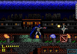 In-game screen of the game Batman - Revenge of the Joker on Sega Megadrive