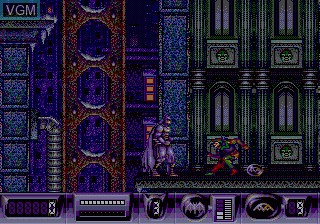 In-game screen of the game Batman Returns on Sega Megadrive