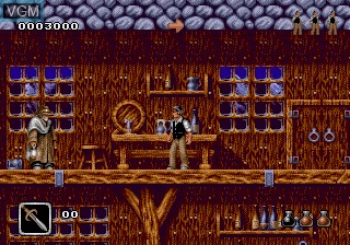 In-game screen of the game Bram Stoker's Dracula on Sega Megadrive