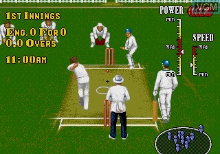 In-game screen of the game Brian Lara Cricket on Sega Megadrive