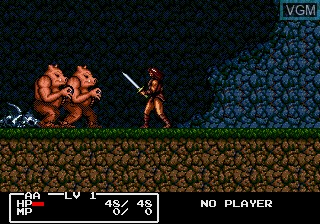 In-game screen of the game Cadash on Sega Megadrive