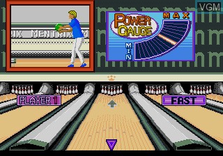 In-game screen of the game Championship Bowling on Sega Megadrive