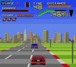 In-game screen of the game Chase H.Q. II on Sega Megadrive