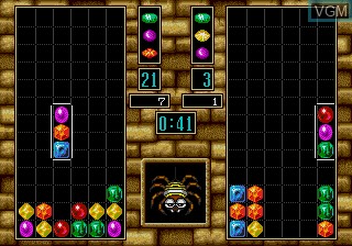 In-game screen of the game Columns III on Sega Megadrive