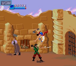 In-game screen of the game Cutthroat Island on Sega Megadrive