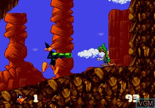 In-game screen of the game Daffy Duck in Hollywood on Sega Megadrive