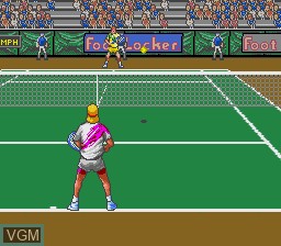 In-game screen of the game David Crane's Amazing Tennis on Sega Megadrive