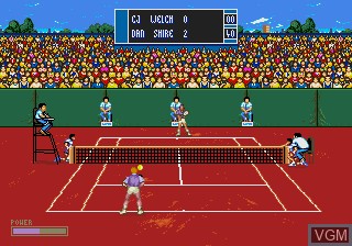 In-game screen of the game Davis Cup World Tour Tennis 2 on Sega Megadrive