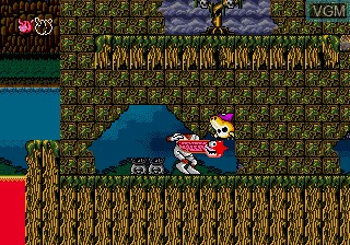 In-game screen of the game DecapAttack on Sega Megadrive