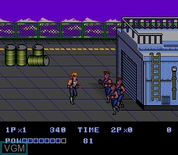 In-game screen of the game Double Dragon II - The Revenge on Sega Megadrive