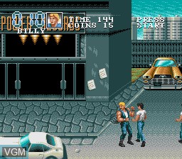 In-game screen of the game Double Dragon 3 - The Arcade Game on Sega Megadrive