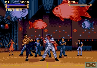 In-game screen of the game Dragon - The Bruce Lee Story on Sega Megadrive