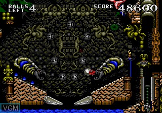 In-game screen of the game Dragon's Revenge on Sega Megadrive