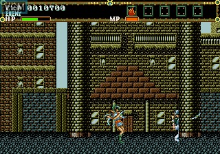 In-game screen of the game El.Viento on Sega Megadrive