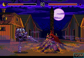 In-game screen of the game Eternal Champions on Sega Megadrive