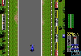 In-game screen of the game F1 Circus MD on Sega Megadrive