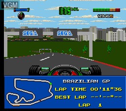 In-game screen of the game F1 World Championship Edition on Sega Megadrive