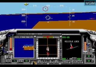 In-game screen of the game F-15 Strike Eagle II on Sega Megadrive