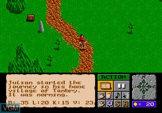 In-game screen of the game Faery Tale Adventure, The on Sega Megadrive