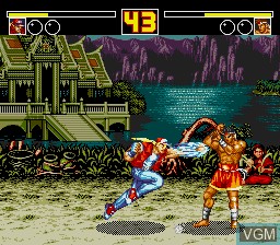 In-game screen of the game Fatal Fury 2 on Sega Megadrive