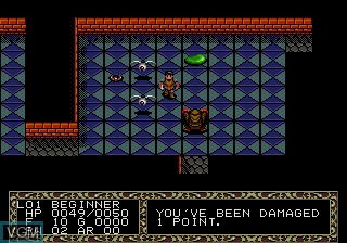 In-game screen of the game Fatal Labyrinth on Sega Megadrive
