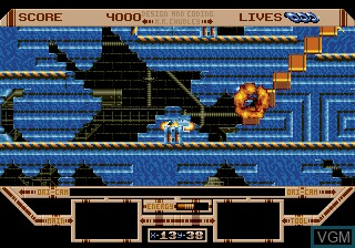 In-game screen of the game Fatal Rewind on Sega Megadrive