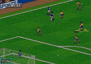 In-game screen of the game FIFA Soccer 99 on Sega Megadrive