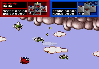In-game screen of the game Gadget Twins on Sega Megadrive