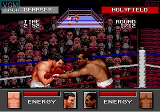 In-game screen of the game Greatest Heavyweights on Sega Megadrive