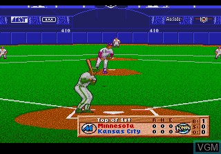 In-game screen of the game Al Michaels Announces HardBall III on Sega Megadrive