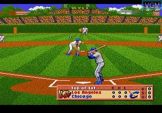 In-game screen of the game Hardball '94 on Sega Megadrive