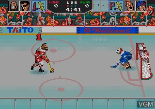 In-game screen of the game Hit the Ice on Sega Megadrive
