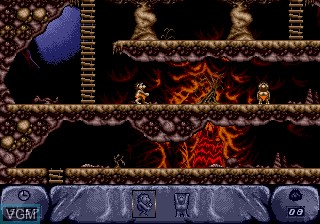 In-game screen of the game Humans, The on Sega Megadrive