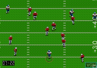 In-game screen of the game Joe Montana Football on Sega Megadrive