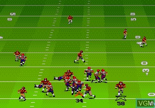 In-game screen of the game John Madden Football '93 on Sega Megadrive