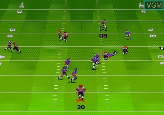 In-game screen of the game John Madden Football Championship Edition on Sega Megadrive