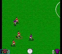 In-game screen of the game Kick Off 3 - European Challenge on Sega Megadrive