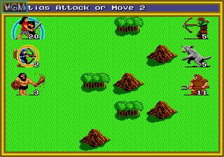 In-game screen of the game King's Bounty - The Conqueror's Quest on Sega Megadrive