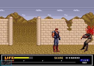 In-game screen of the game Last Battle on Sega Megadrive