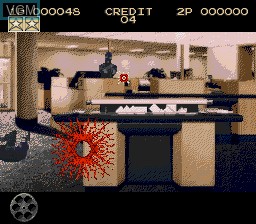 In-game screen of the game Lethal Enforcers on Sega Megadrive