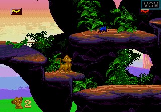 In-game screen of the game Lion King, The on Sega Megadrive