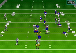 In-game screen of the game Madden NFL 95 on Sega Megadrive