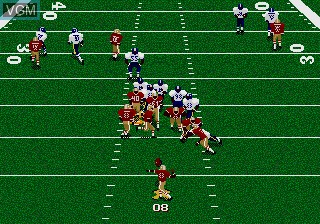 In-game screen of the game Madden NFL 96 on Sega Megadrive