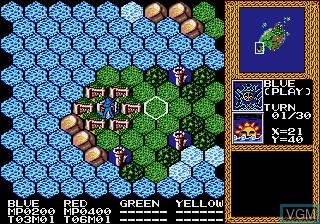 In-game screen of the game Master of Monsters on Sega Megadrive
