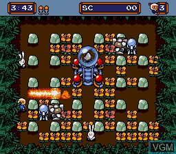 In-game screen of the game Mega Bomberman on Sega Megadrive